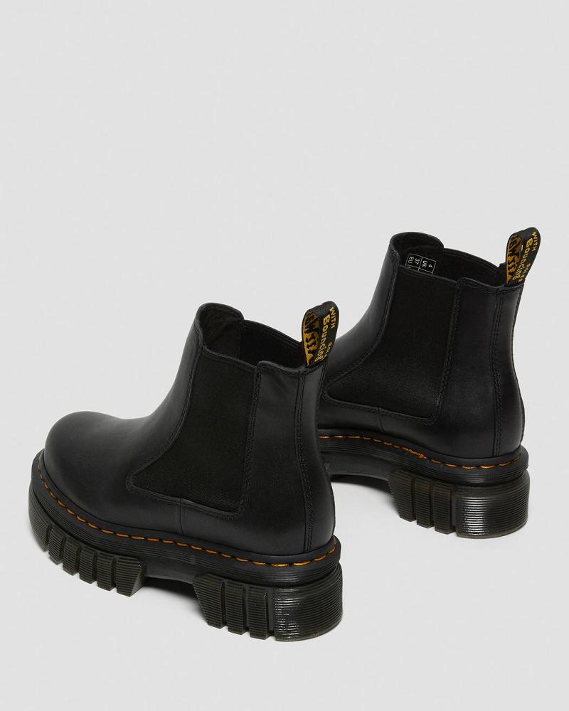 Men's Dr Martens Audrick Nappa Leather Platform Ankle Boots Black | AU 431BEX